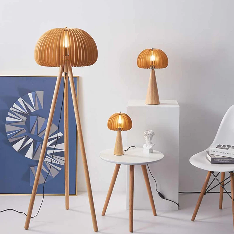 Table Lamp/Tripod Floor Lamp Ambient Pumpkin Wood