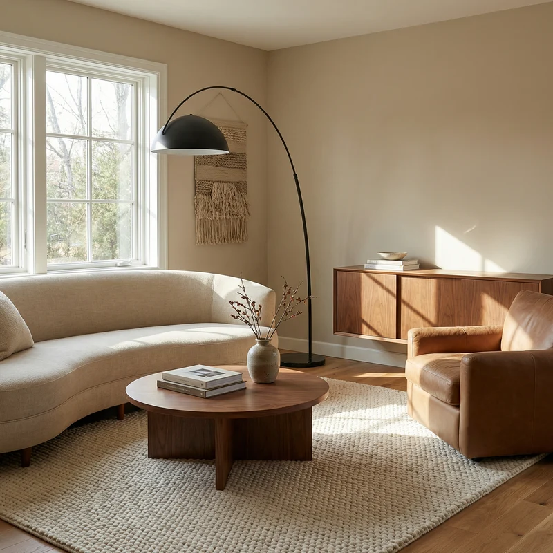 Moderne Stehlampe aus schwarzem Metall für Wohnzimmer – Obsidial