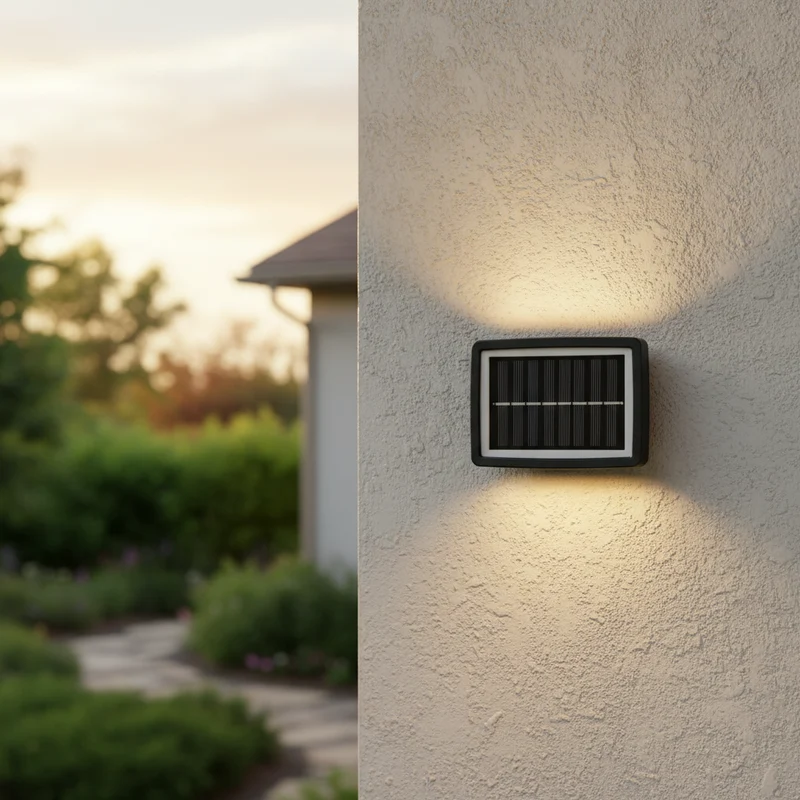 Moderne LED-Solar-Wandleuchte für Garten – Solastre