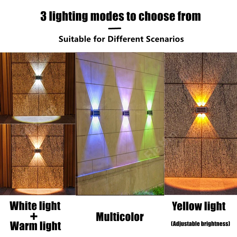 Moderne LED-Solar-Wandleuchte für Garten – Solastre