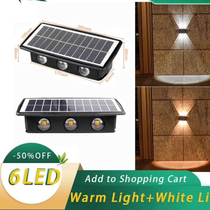 Moderne LED-Solar-Wandleuchte für Garten – Solastre