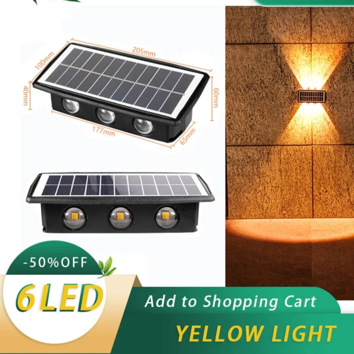 Moderne LED-Solar-Wandleuchte für Garten – Solastre