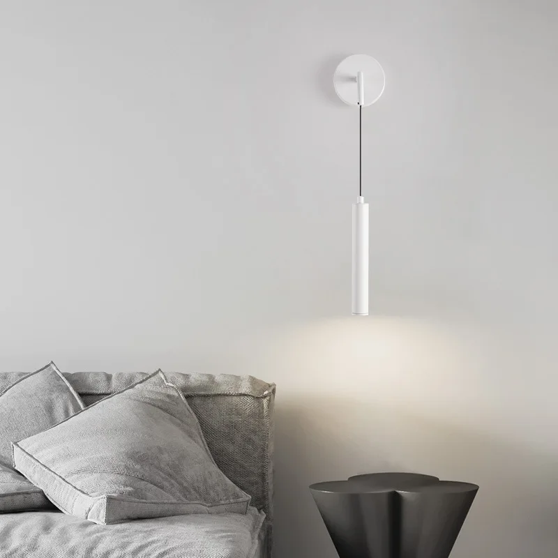 Moderne Wandleuchte aus schwarzem Metall für Schlafzimmer – Novalum