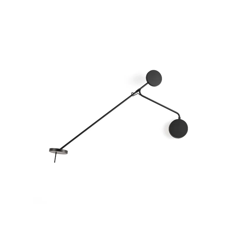 Schwarze Metall-Wandleuchte für Schlafzimmer und Büro – Oréclaire