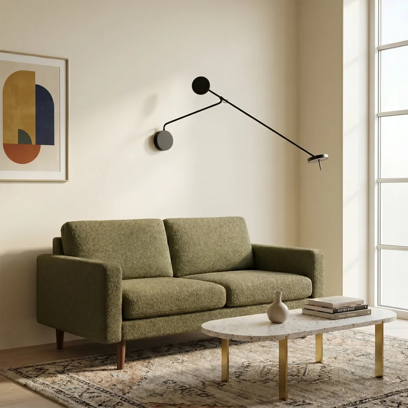 Schwarze Metall-Wandleuchte für Schlafzimmer und Büro – Oréclaire