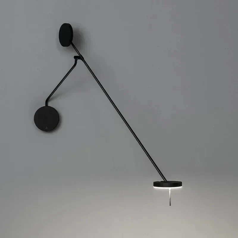 Schwarze Metall-Wandleuchte für Schlafzimmer und Büro – Oréclaire