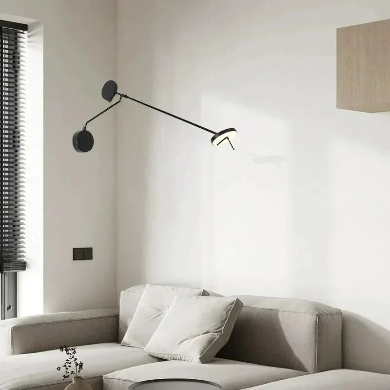 Schwarze Metall-Wandleuchte für Schlafzimmer und Büro – Oréclaire