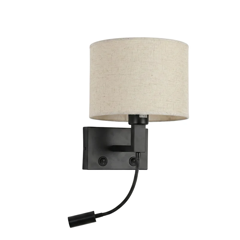 Stoff-LED-Wandleuchte für Schlafzimmer – Armo