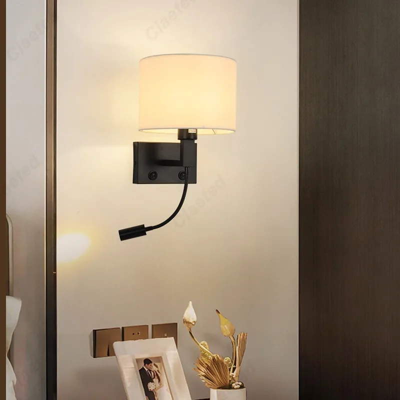 Stoff-LED-Wandleuchte für Schlafzimmer – Armo