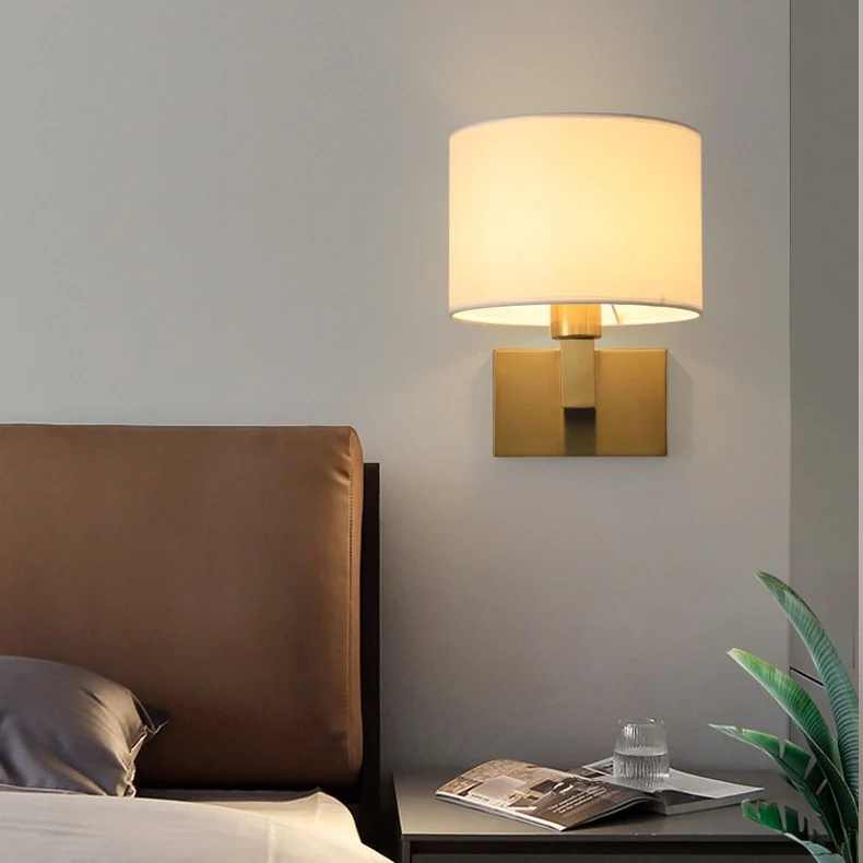 Stoff-LED-Wandleuchte für Schlafzimmer – Armo