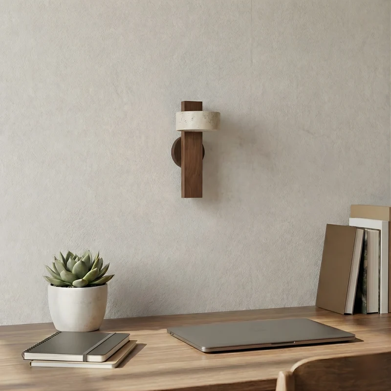 Wandleuchte aus Keramik im Wabi-Sabi-Stil – Zephyria