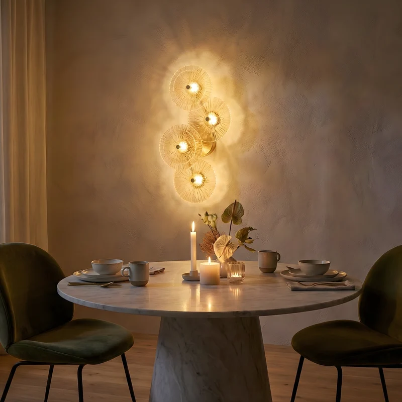 Moderne Glas-Wandleuchte für Wohnzimmer – Orisande