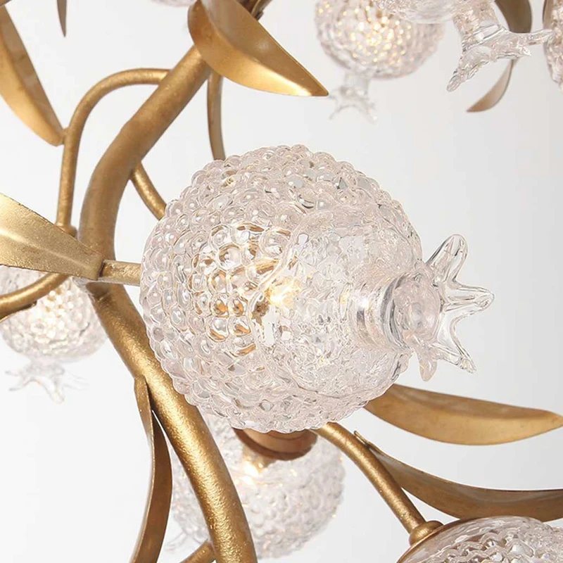 Chandelier Luxury Crystal Pomegranate for High Ceiling
