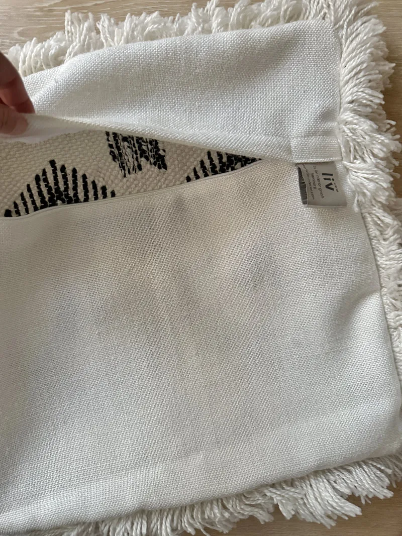 Boho Kissen schwarz/weiß