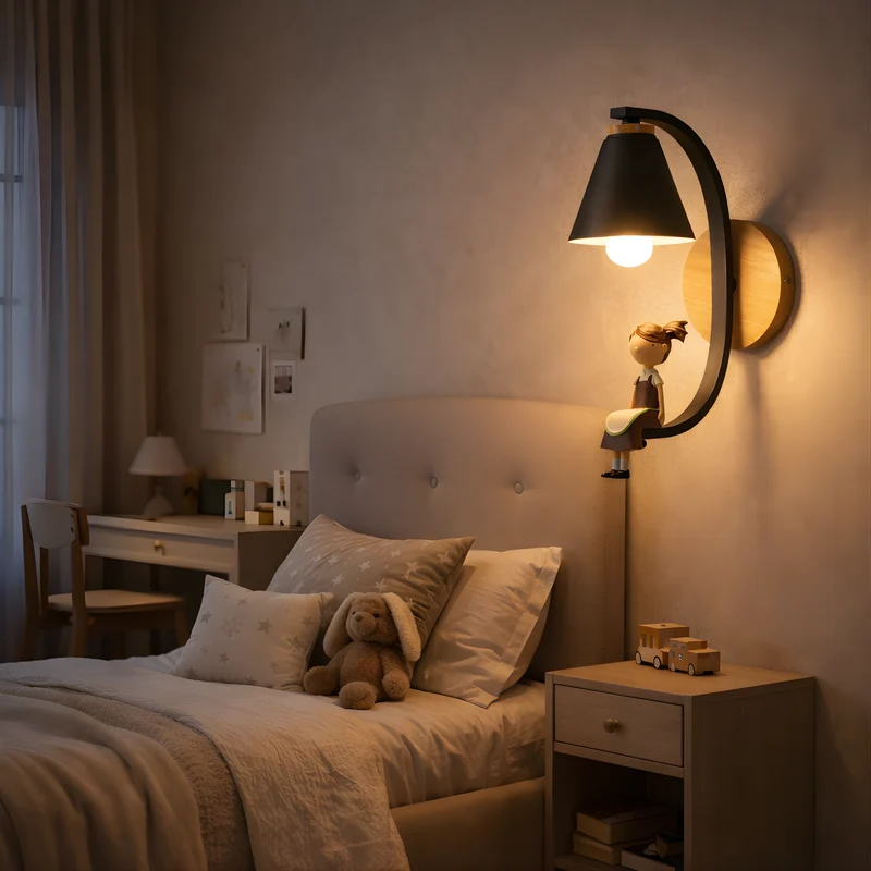 Nordische Eisen-Wandleuchte für Schlafzimmer – Serenion