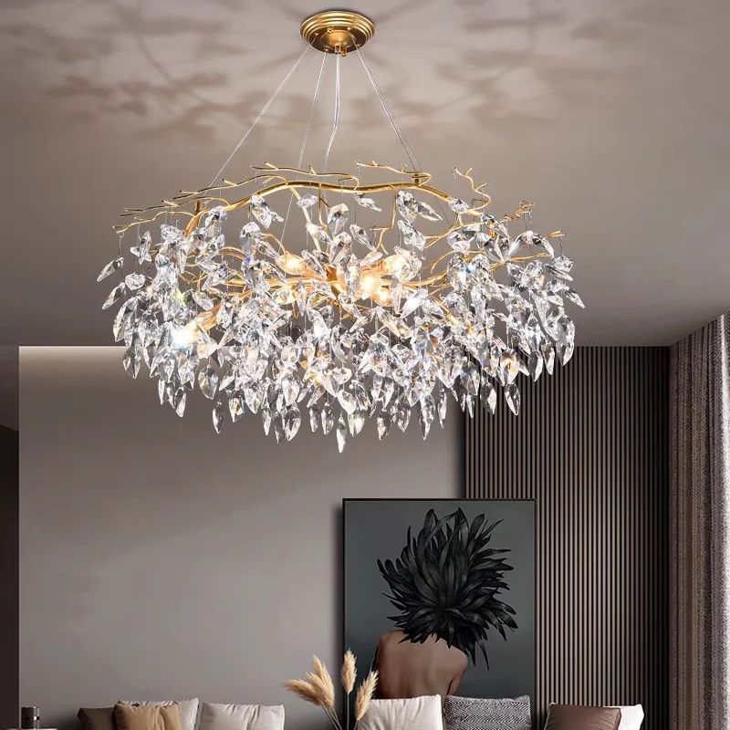 Moderner Kristallleuchter für Wohnzimmer und Hotels – Zeliora