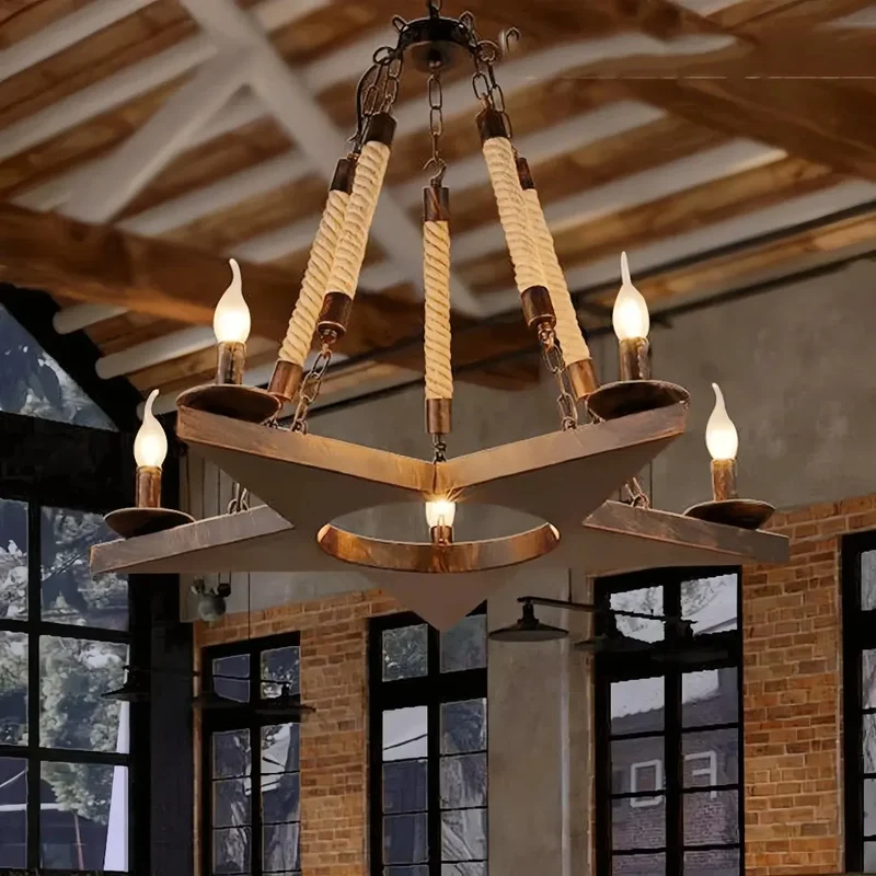 Industrial Kronleuchter in Sternform für Esszimmer mit Kerzenhalter