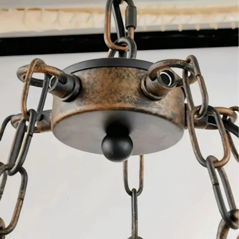 Industrial Kronleuchter in Sternform für Esszimmer mit Kerzenhalter