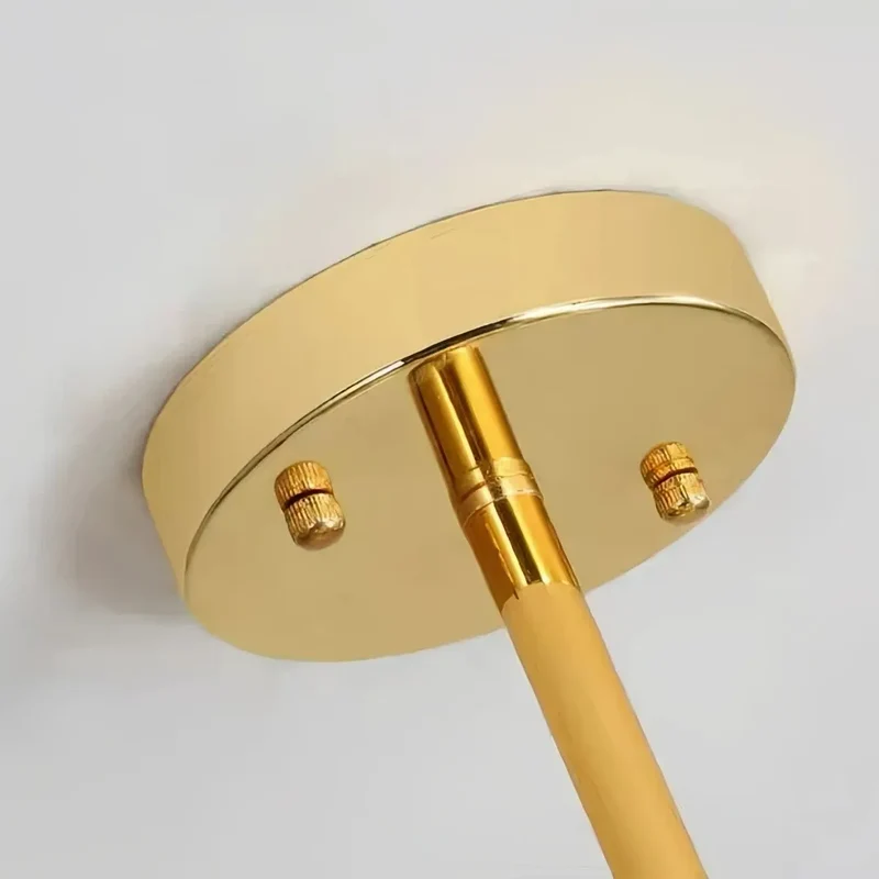 Goldener Sputnik-Kronleuchter mit LED für Esszimmer, Modern