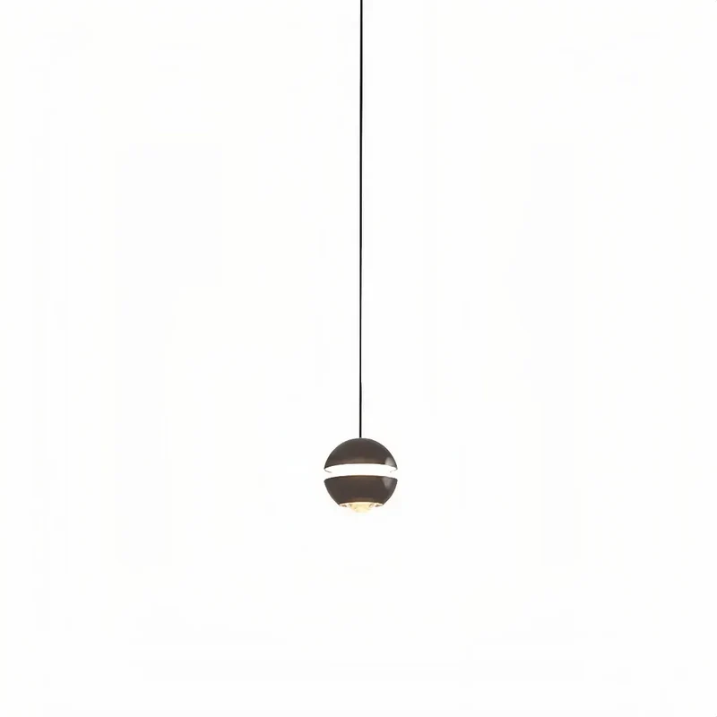 Kleine Kugel-Pendelleuchte aus Metall, höhenverstellbar, fürs Schlafzimmer