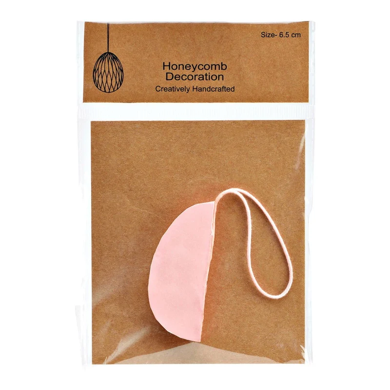 Osterei zum Hängen aus Papier Rosa Honeycomb