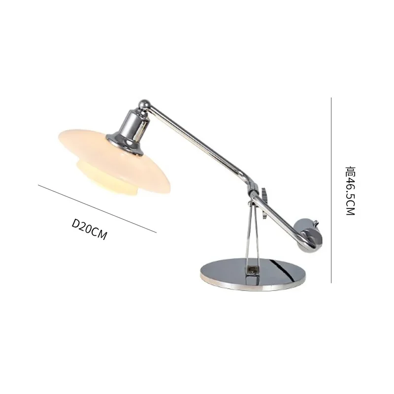 Vintage Tischlampe aus Glas und Stahl – Oréa