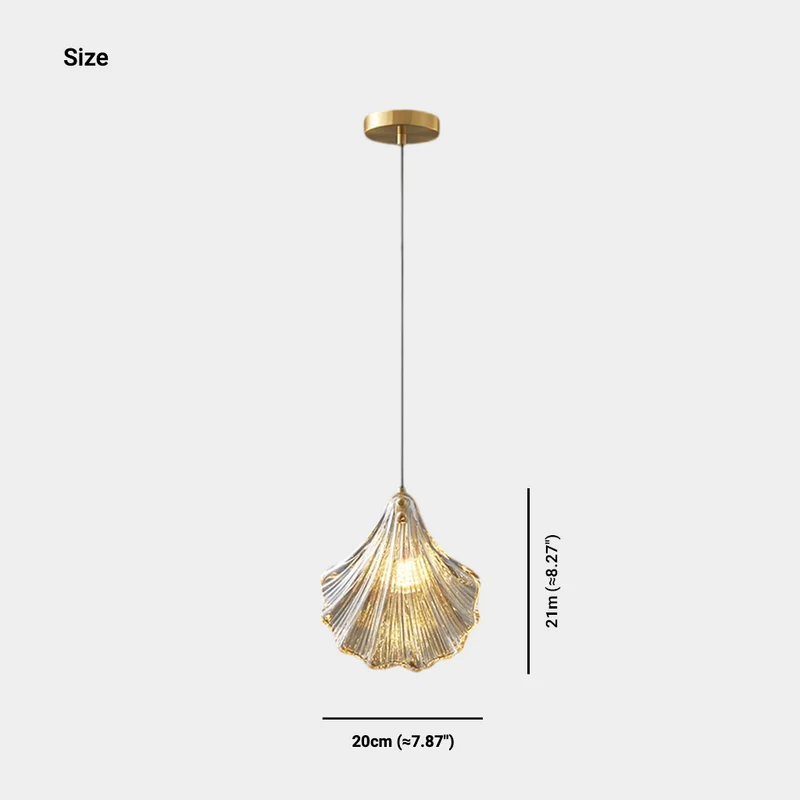 Pendant Light Unique Brass Amber Glass Shell