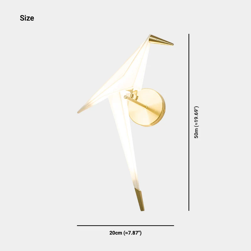 Wall Sconce Light Decorative Acrylic Bird LED