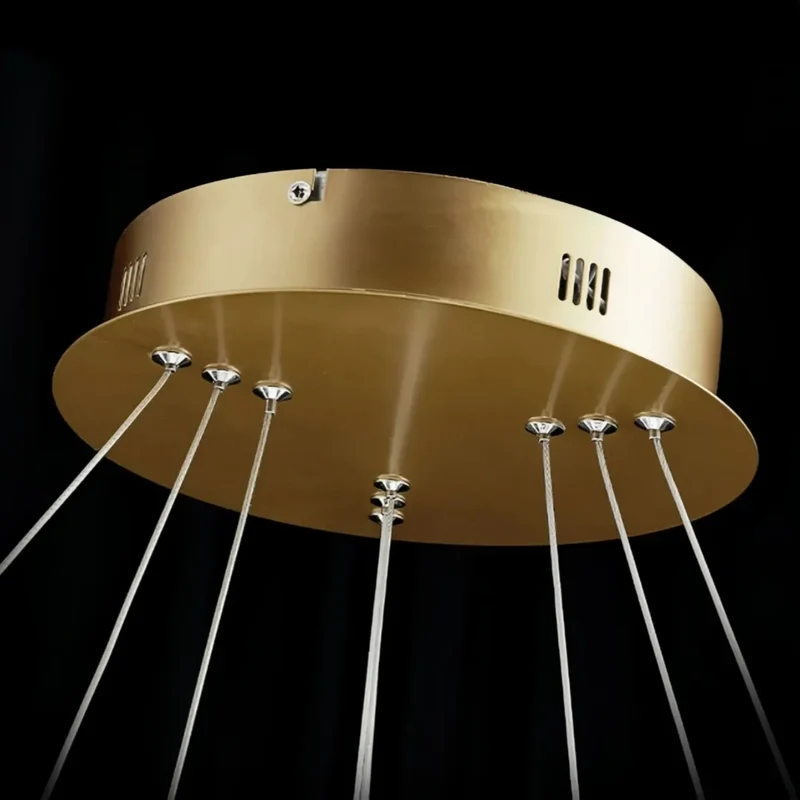 Moderne Kristall-Ring Pendelleuchte für das Wohnzimmer