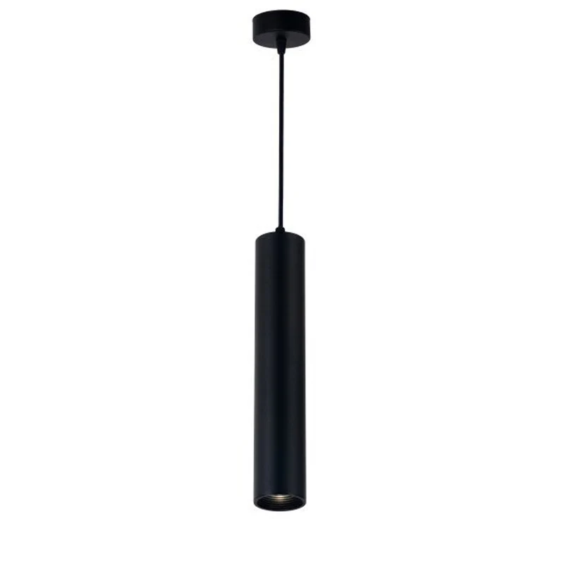 Schwarze Hängelampe – längliche Pendelleuchte – 30 cm | GU10-Fassung