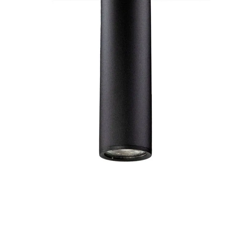 Schwarze Hängelampe – längliche Pendelleuchte – 30 cm | GU10-Fassung