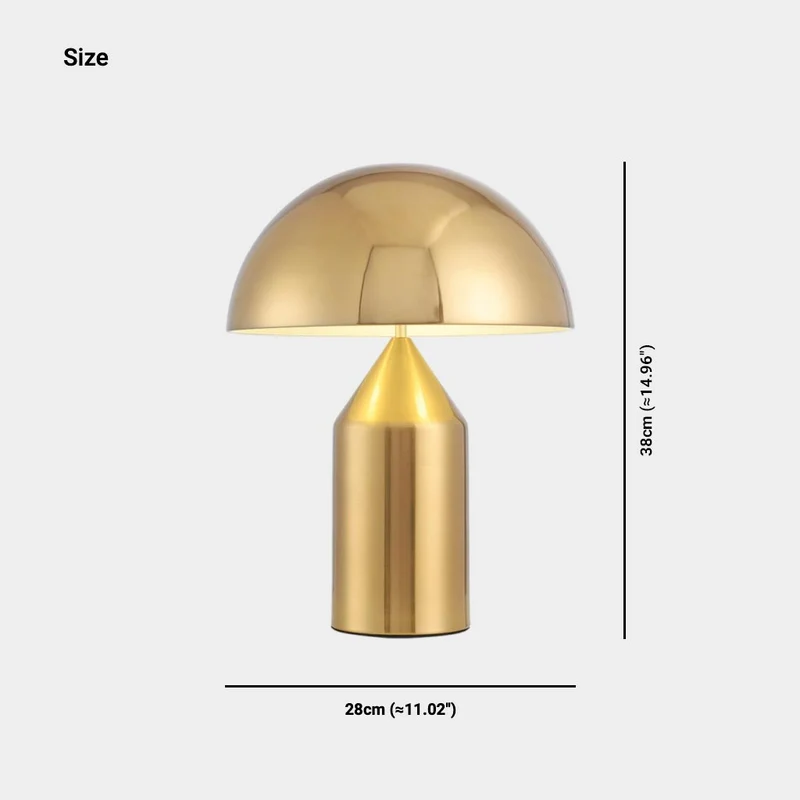 Desk Table Lamp Modern Creative Metal Murshroom, 3 Colors