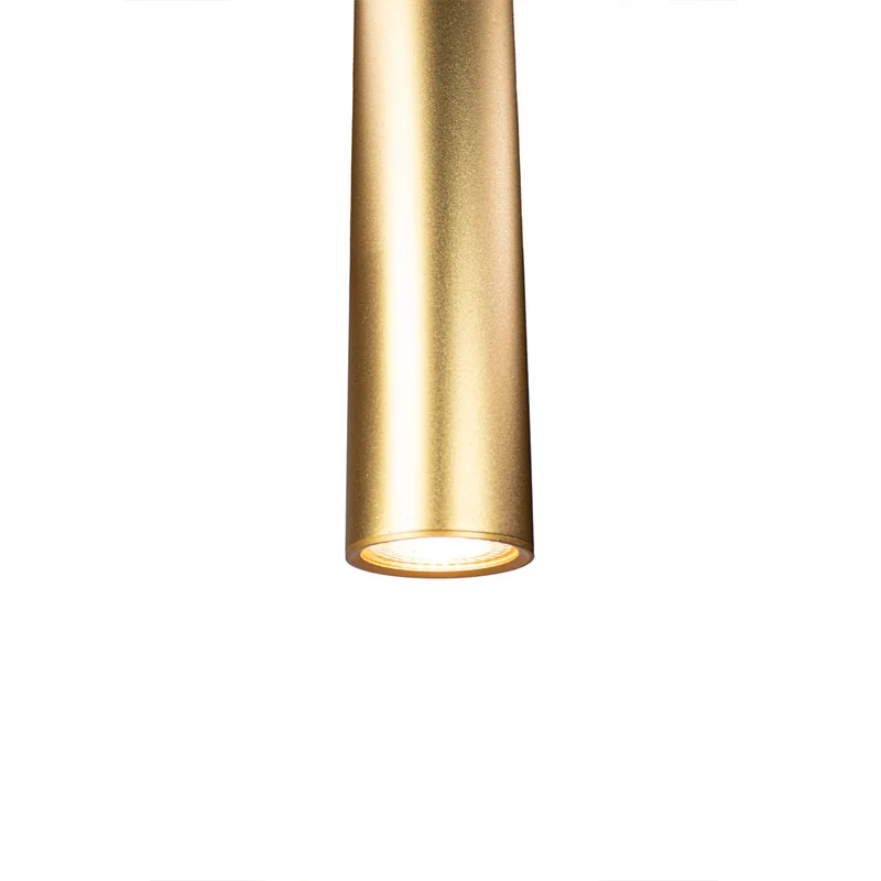 Goldene Hängelampe länglich - 30cm | GU10-Fassung