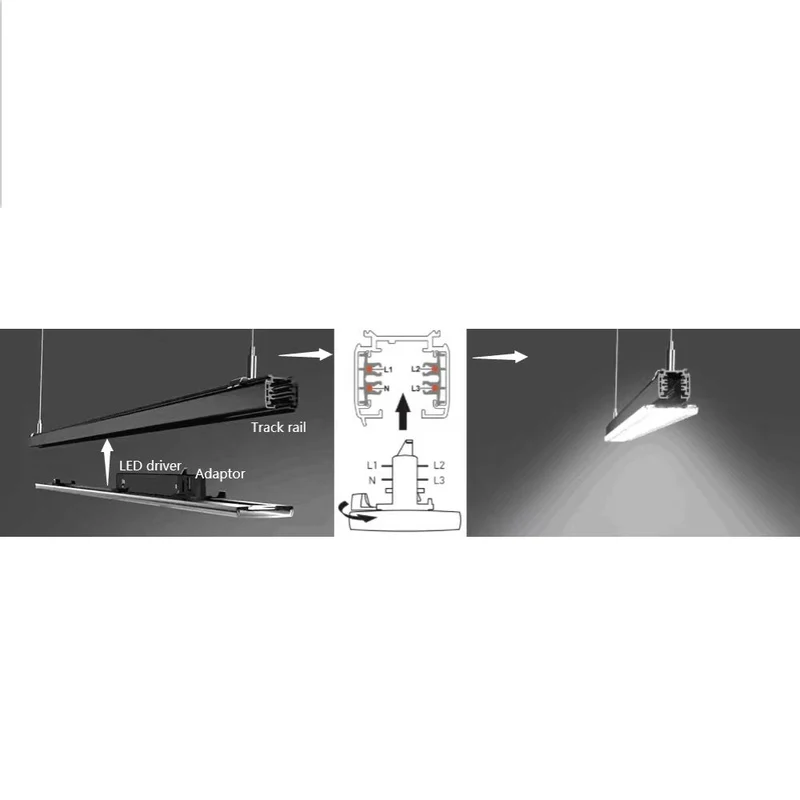 3 Phasen Schienenstrahler Travos | 150cm | 35-40-45-55 Watt Schalter | Weiß | CCT Schalter