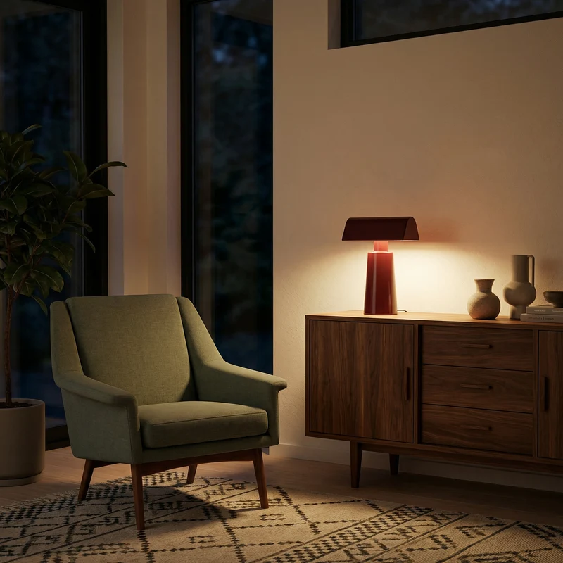 Minimalistische tragbare Tischlampe mit zartem Touch – Alumina