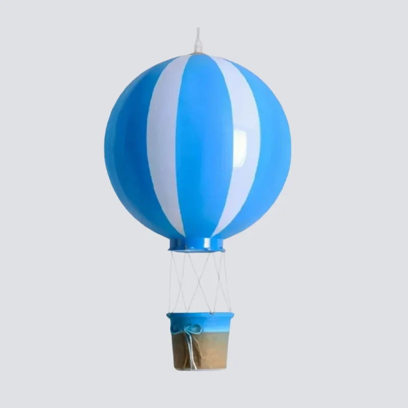 Verspielte Pendelleuchte mit Heißluftballon für das Kinderzimmer