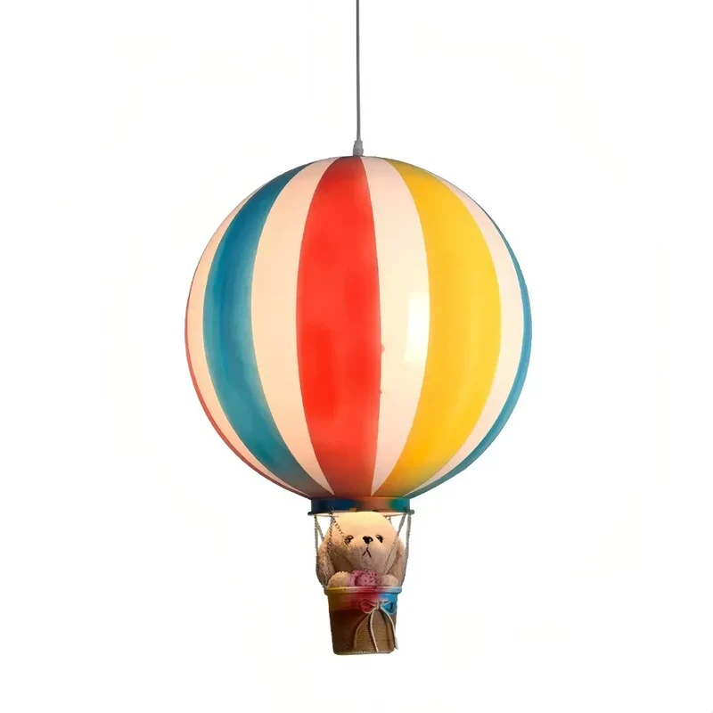Verspielte Pendelleuchte mit Heißluftballon für das Kinderzimmer