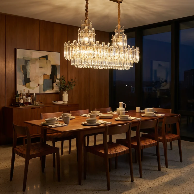 Moderner Kristall-Luster für Maisonette – Estellione