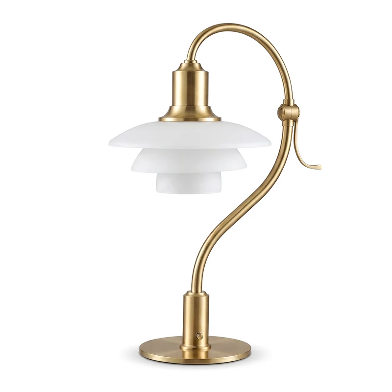 Tischlampe aus Glas und Eisen im Bauhaus-Stil – Auroldis