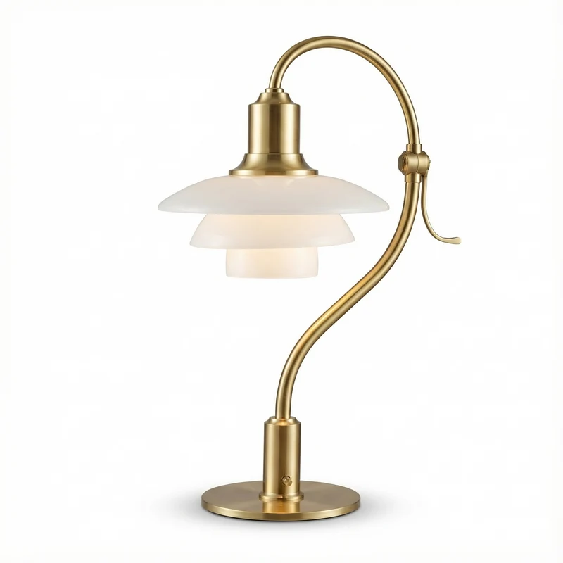Tischlampe aus Glas und Eisen im Bauhaus-Stil – Auroldis