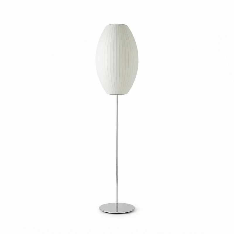 Moderne Stehlampe aus Seide für Wohnzimmer – Sericéa