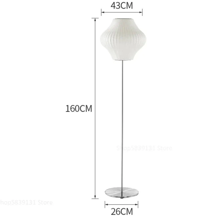 Moderne Stehlampe aus Seide für Wohnzimmer – Sericéa