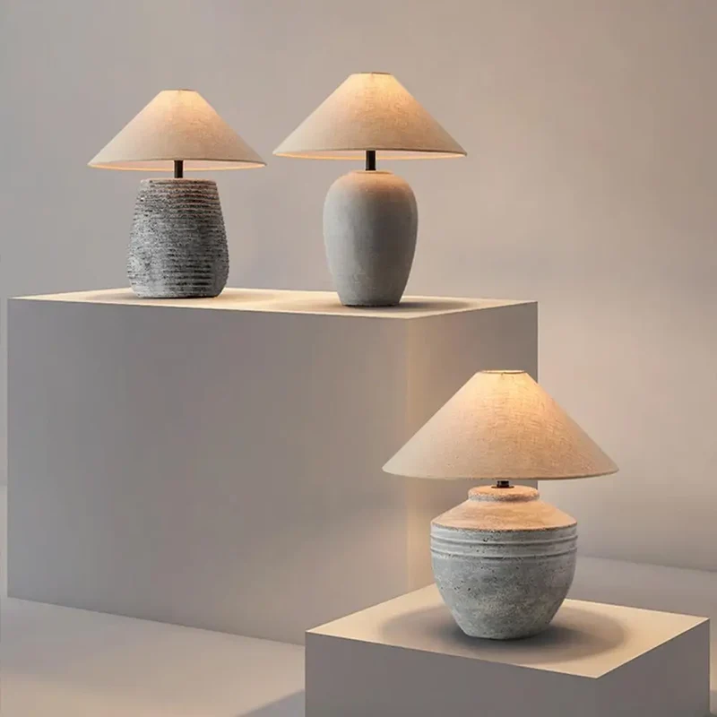Japanischer Tischlampe aus Keramik für Wohnzimmer – Zenara