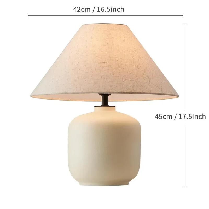 Japanischer Tischlampe aus Keramik für Wohnzimmer – Zenara