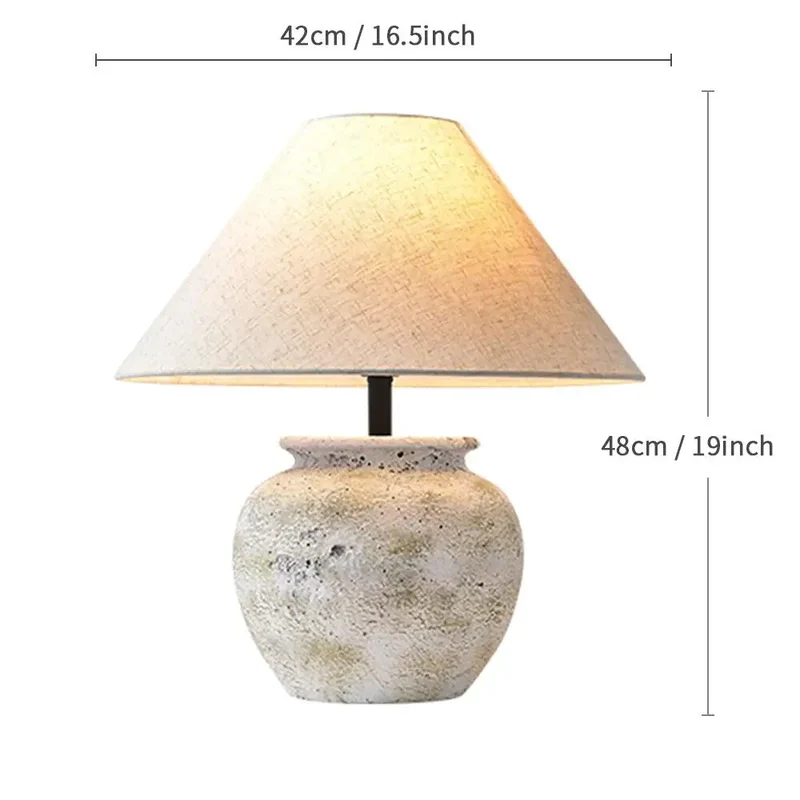 Japanischer Tischlampe aus Keramik für Wohnzimmer – Zenara