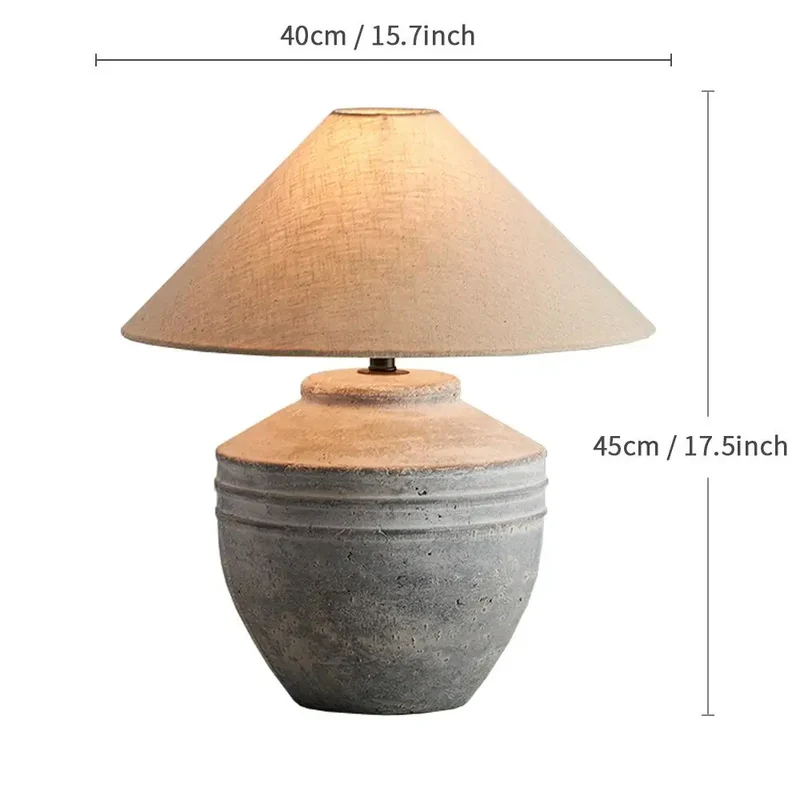 Japanischer Tischlampe aus Keramik für Wohnzimmer – Zenara