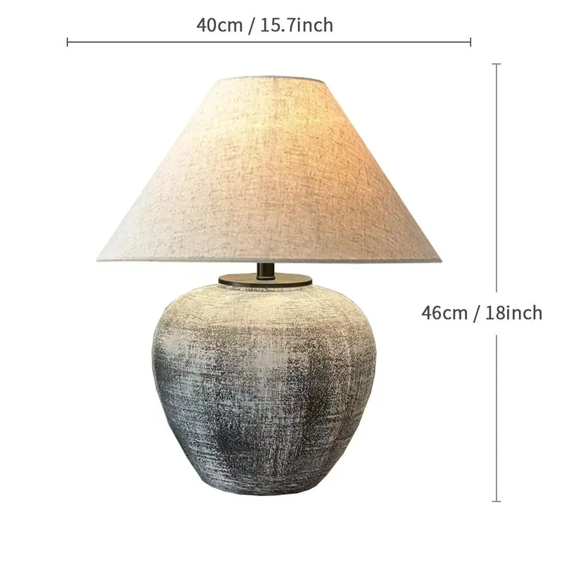 Japanischer Tischlampe aus Keramik für Wohnzimmer – Zenara