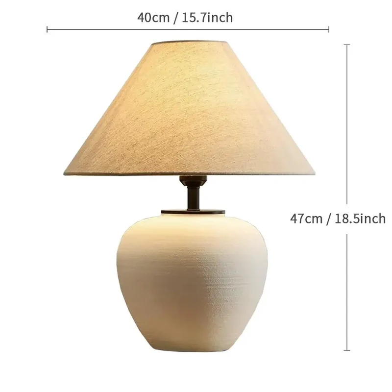 Japanischer Tischlampe aus Keramik für Wohnzimmer – Zenara