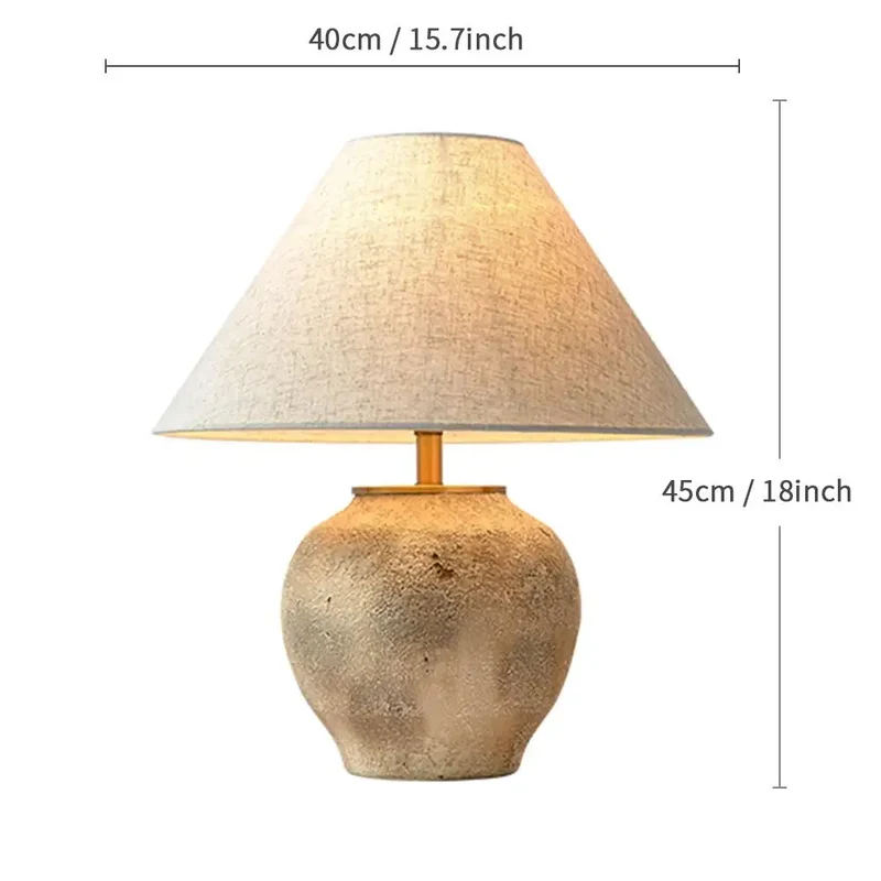 Japanischer Tischlampe aus Keramik für Wohnzimmer – Zenara