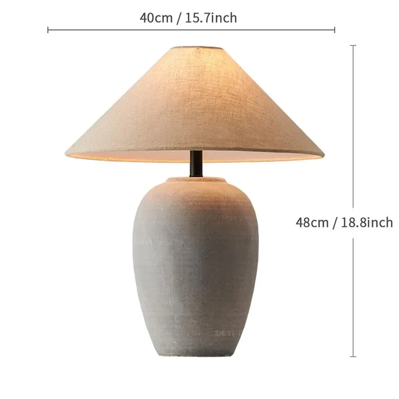 Japanischer Tischlampe aus Keramik für Wohnzimmer – Zenara